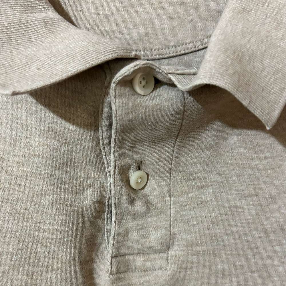 NWOT Men’s 3XLT Tan Heathered Short-sleeved Polo Shirt - Picture 3 of 5